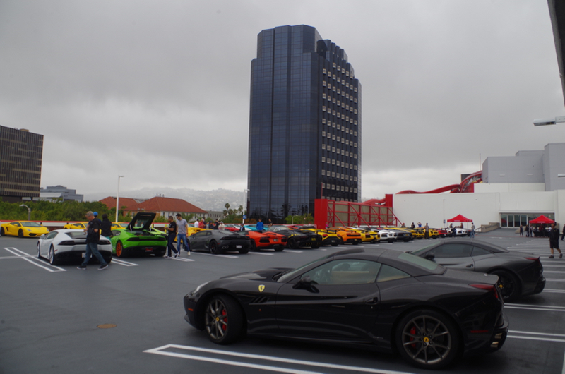 Illustration for article titled Supercars Took Over A Garage To Welcome The $1.9 Million Lamborghini Centenario